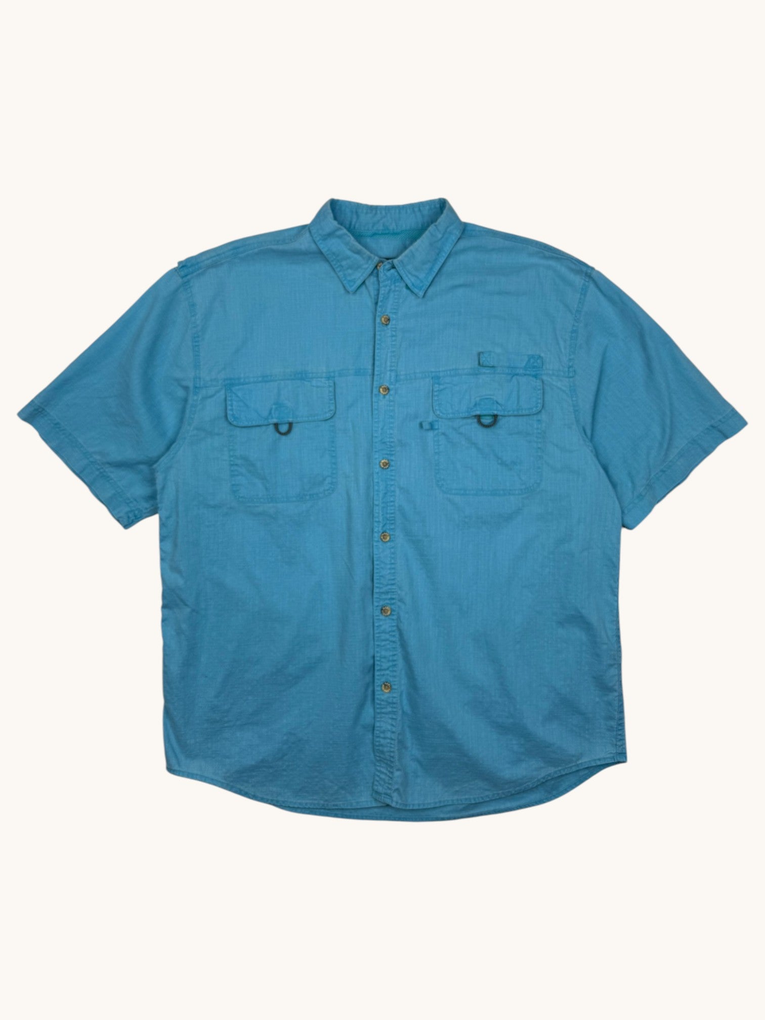 Reel Legends Blue Button Up Shirt - XL