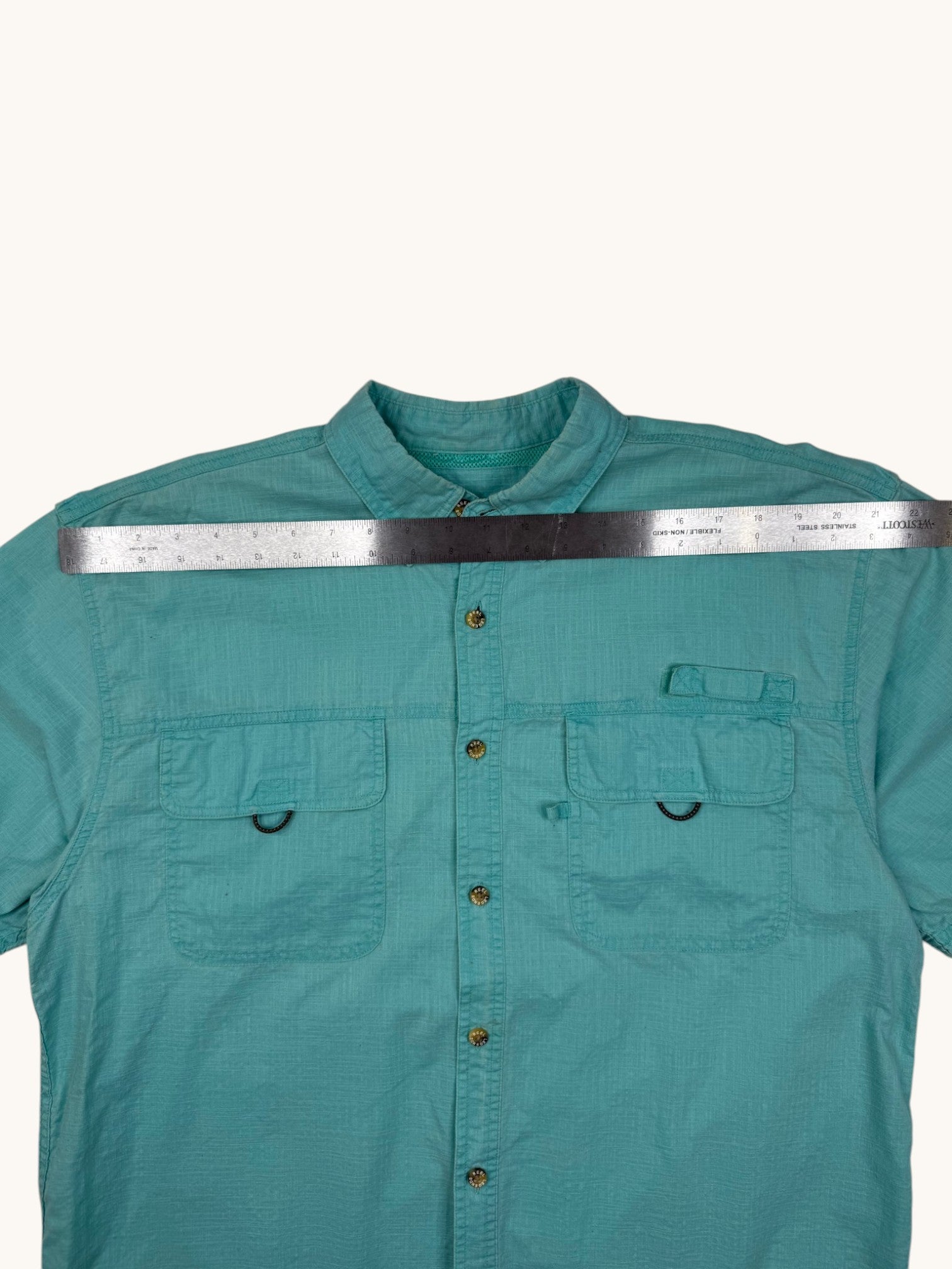 Reel Legends Light Blue Button Up Shirt - L