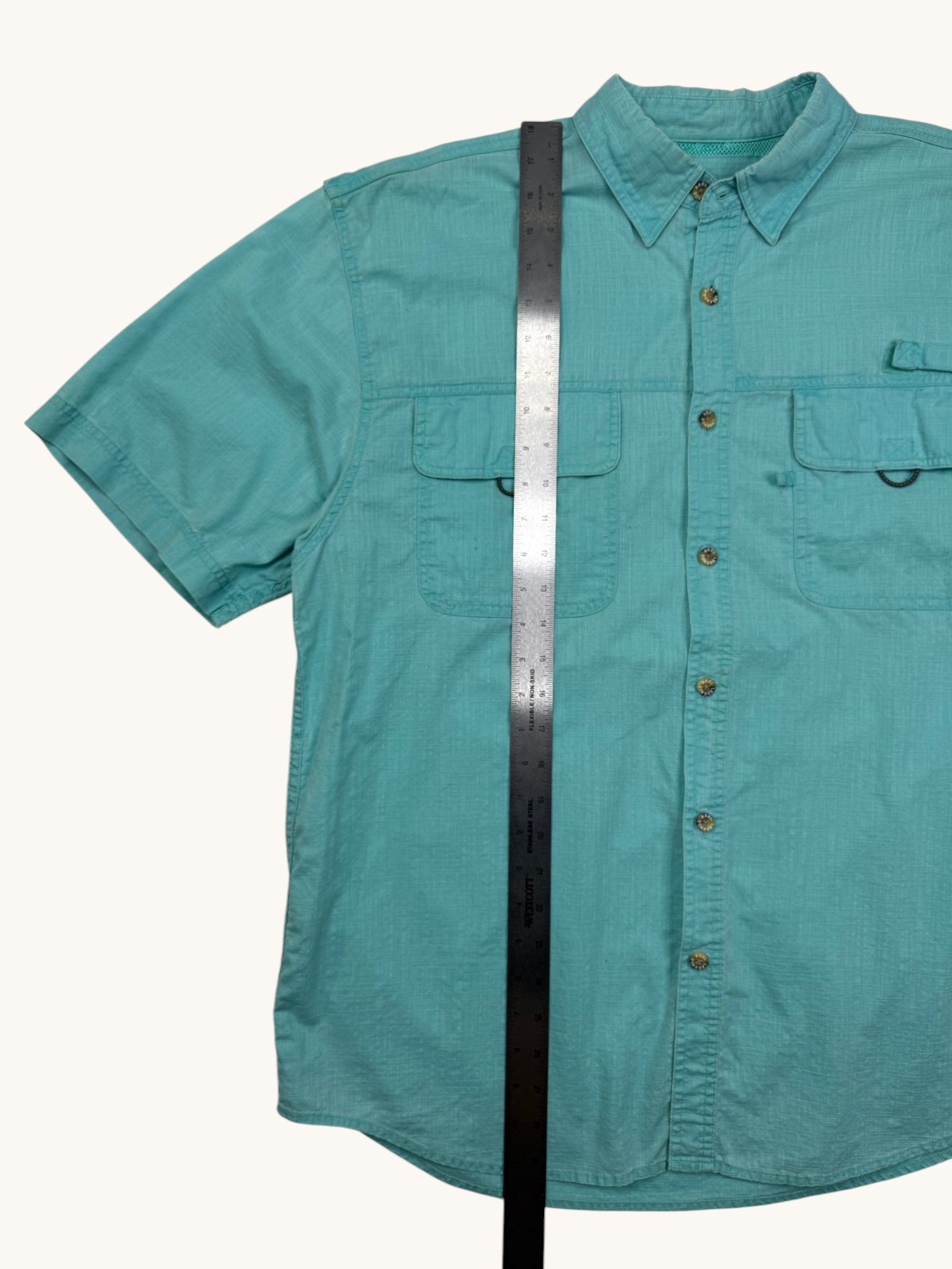 Reel Legends Light Blue Button Up Shirt - L
