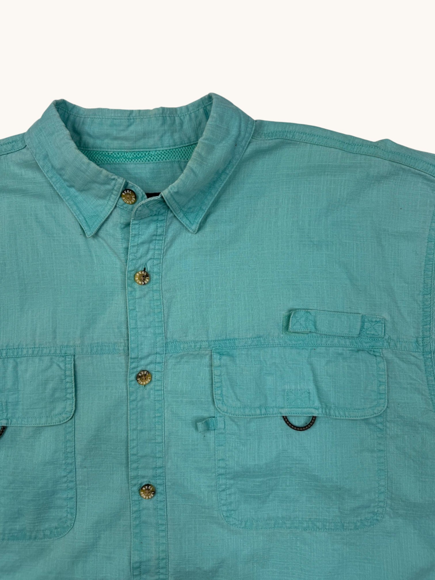 Reel Legends Light Blue Button Up Shirt - L