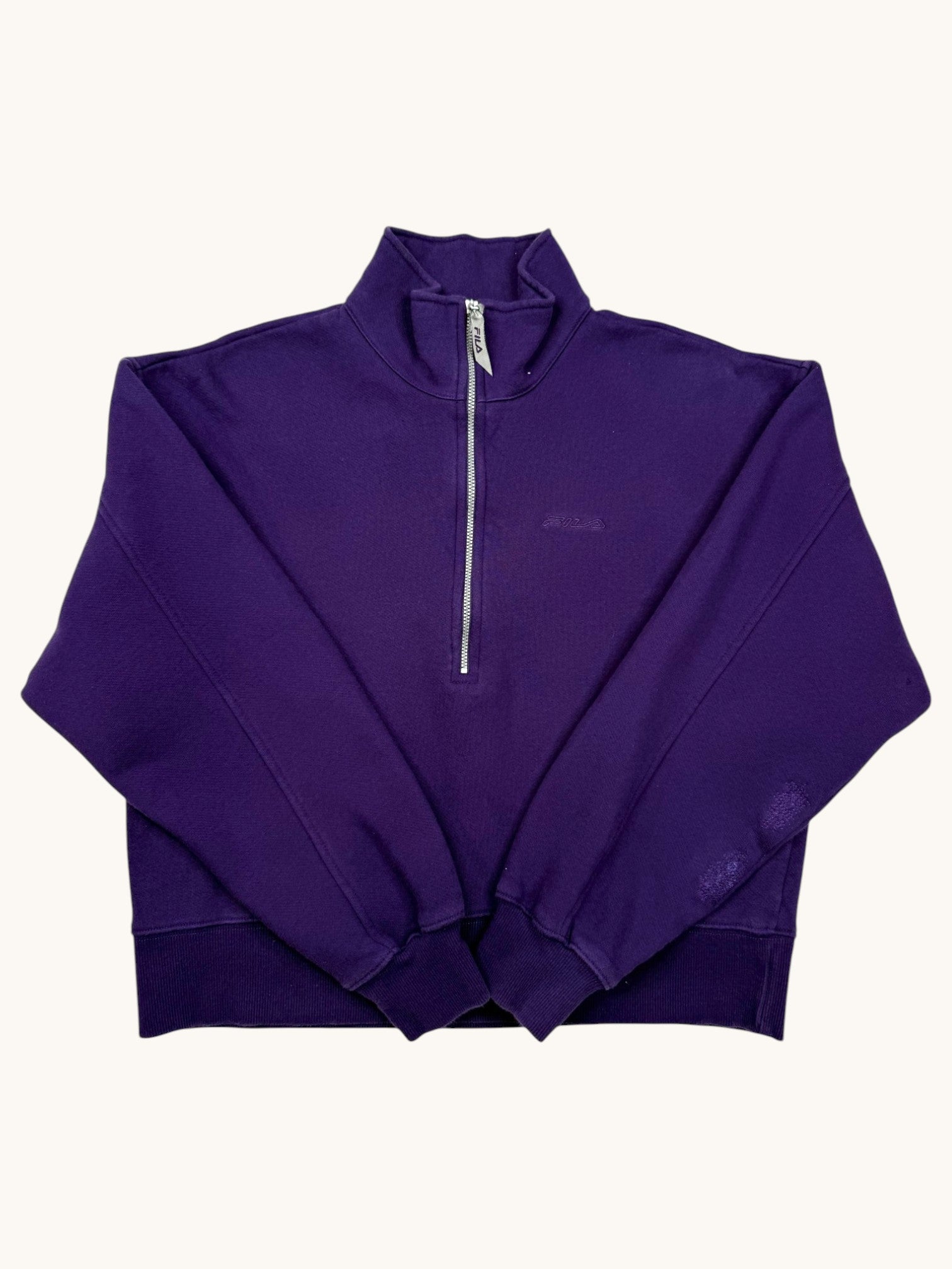 90s Fila Purple Crop Pullover Jacket - M