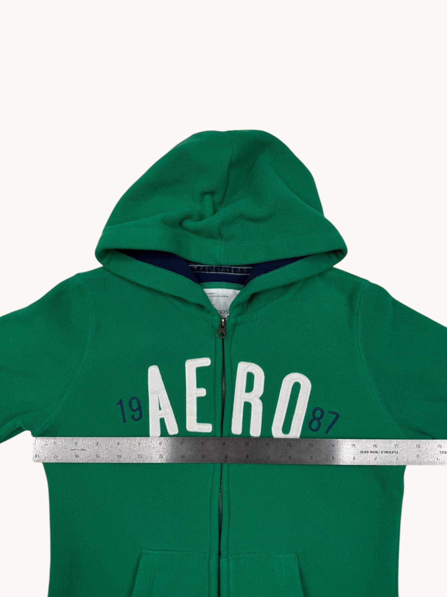 00s Aeropostale Green Hoodie Sweatshirt - M