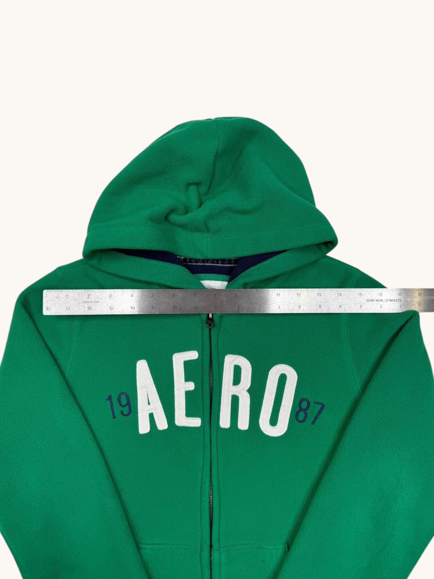00s Aeropostale Green Hoodie Sweatshirt - M