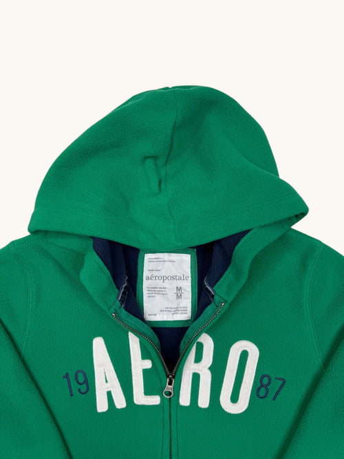 00s Aeropostale Green Hoodie Sweatshirt - M