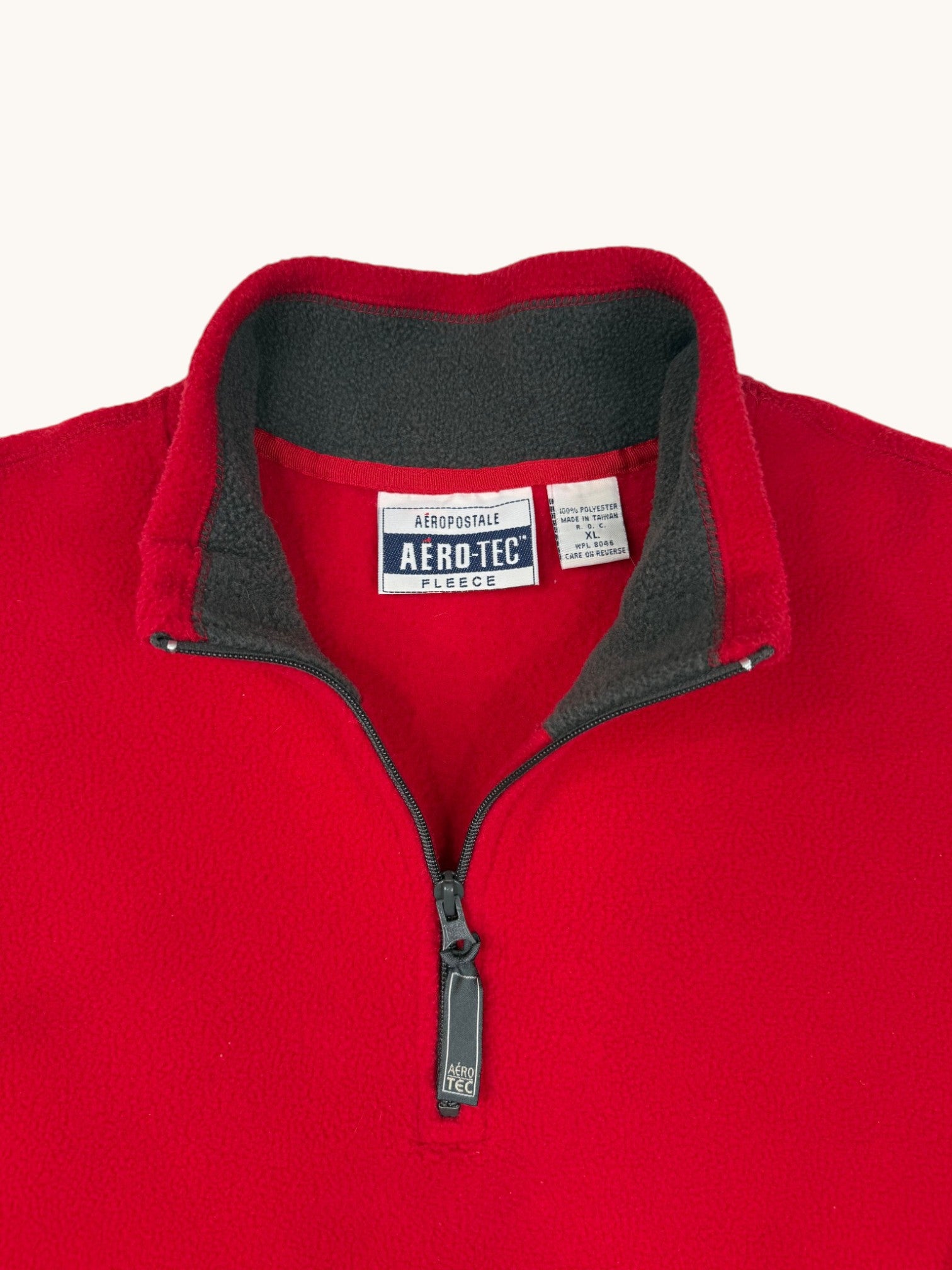 90s Aeropostale Red Fleece Pullover Jacket - XL