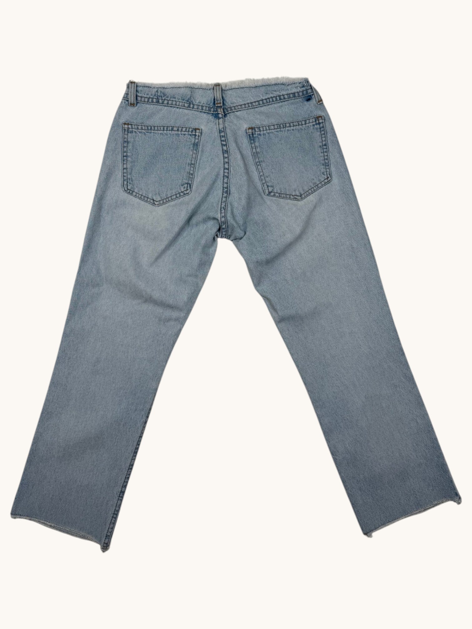 90s London Jean Blue Denim Low Rise Capri Pants - 2