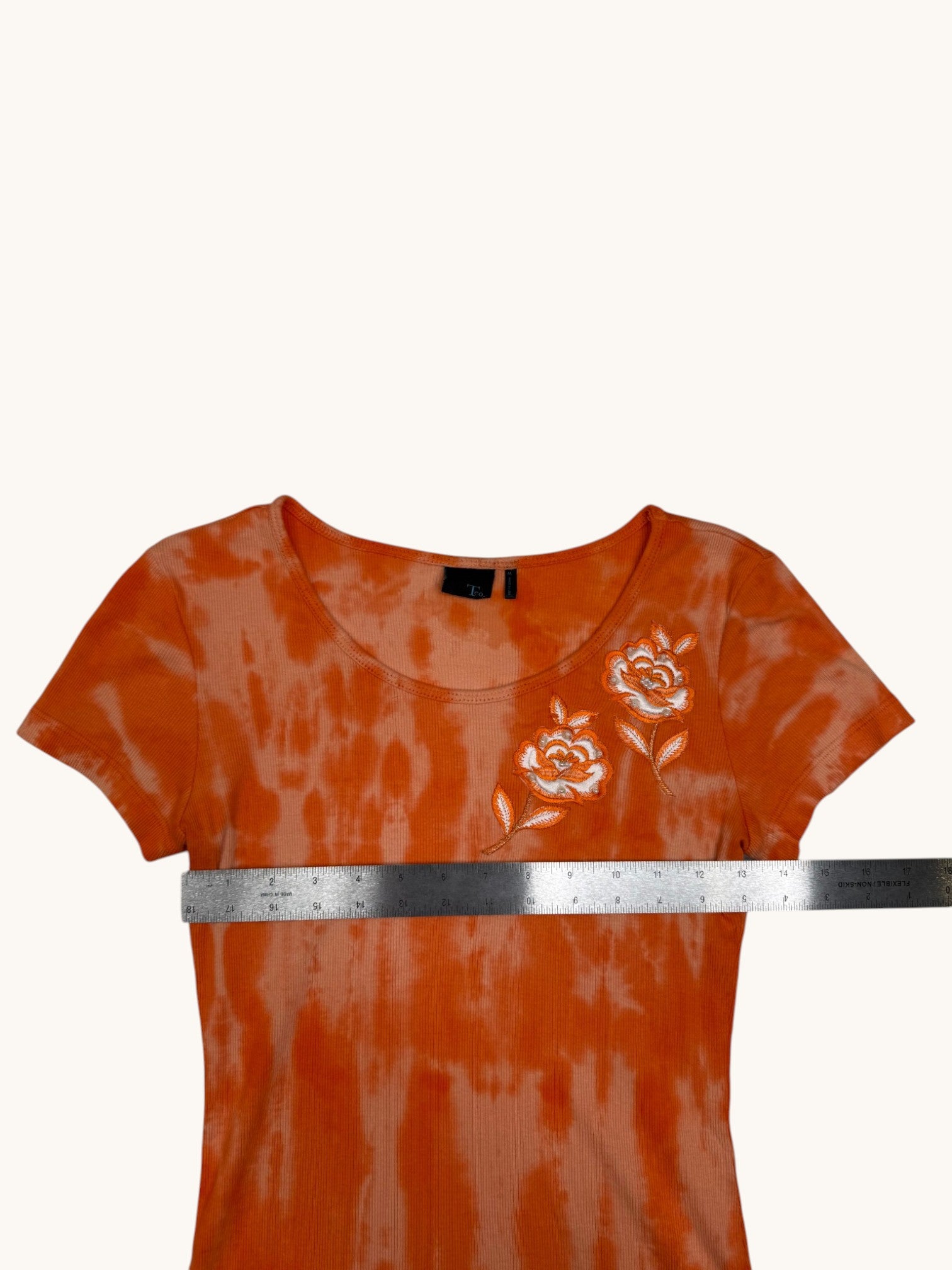 00s T Co. Orange Tie Dye Top - M