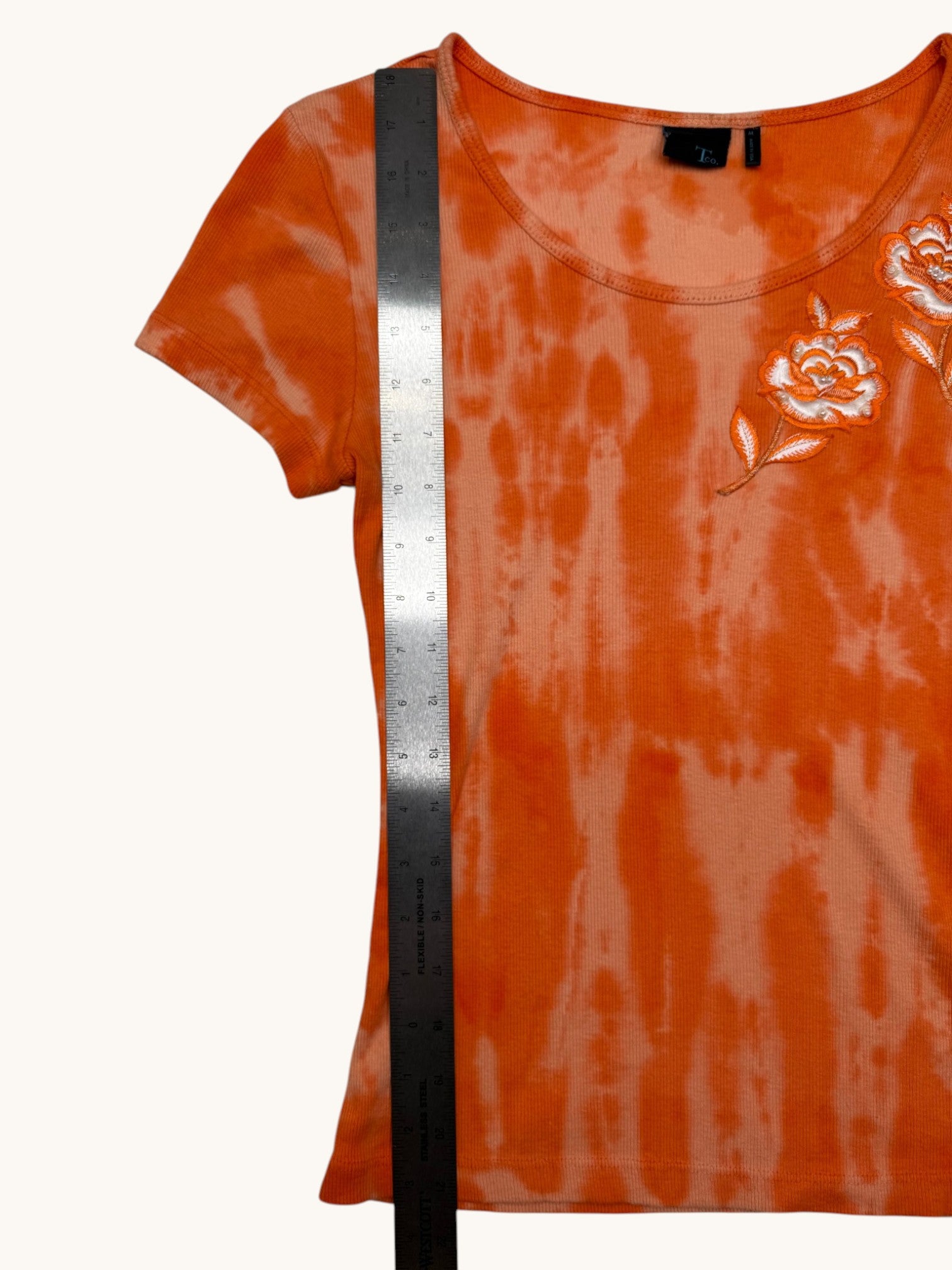 00s T Co. Orange Tie Dye Top - M