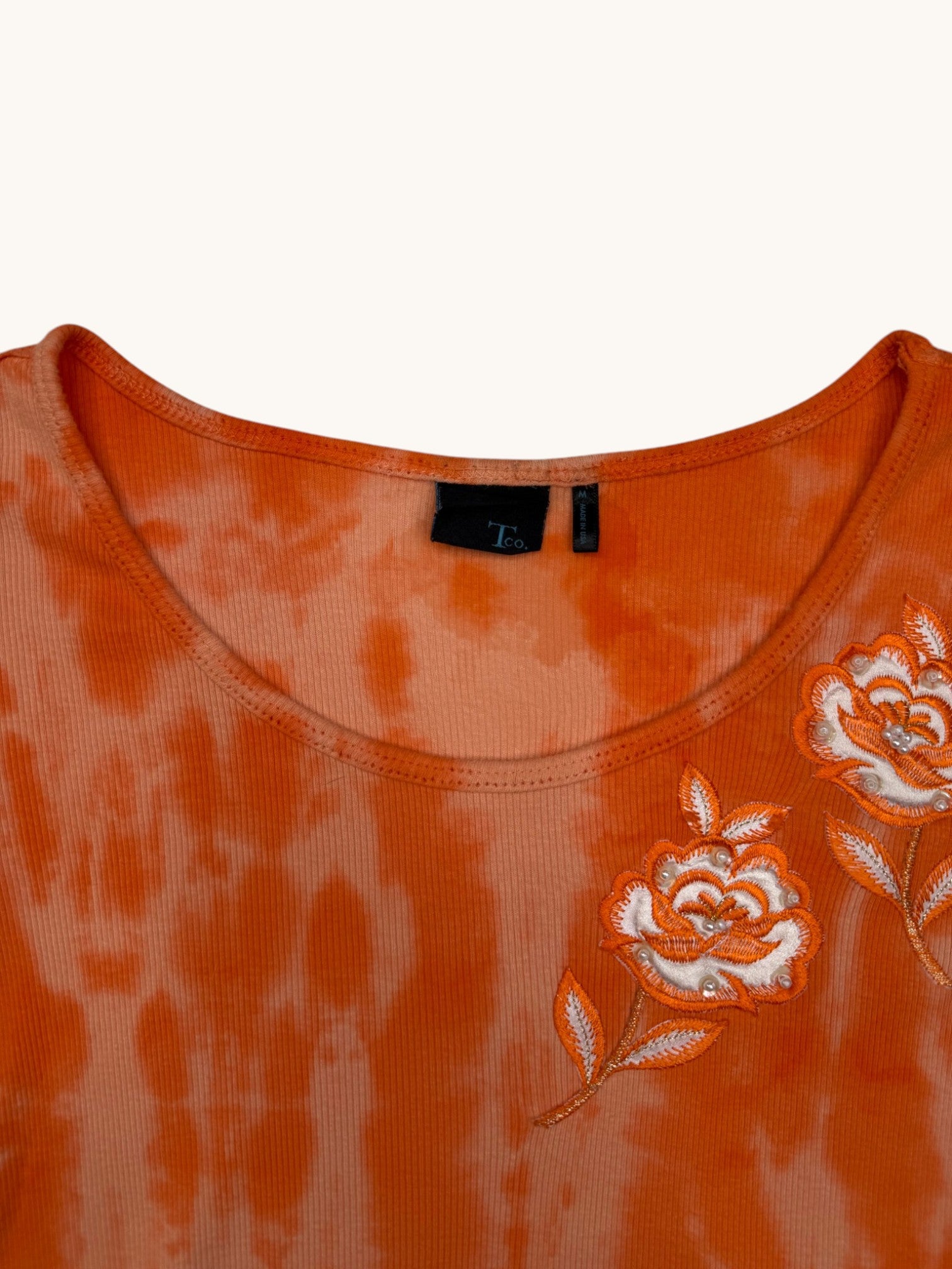 00s T Co. Orange Tie Dye Top - M