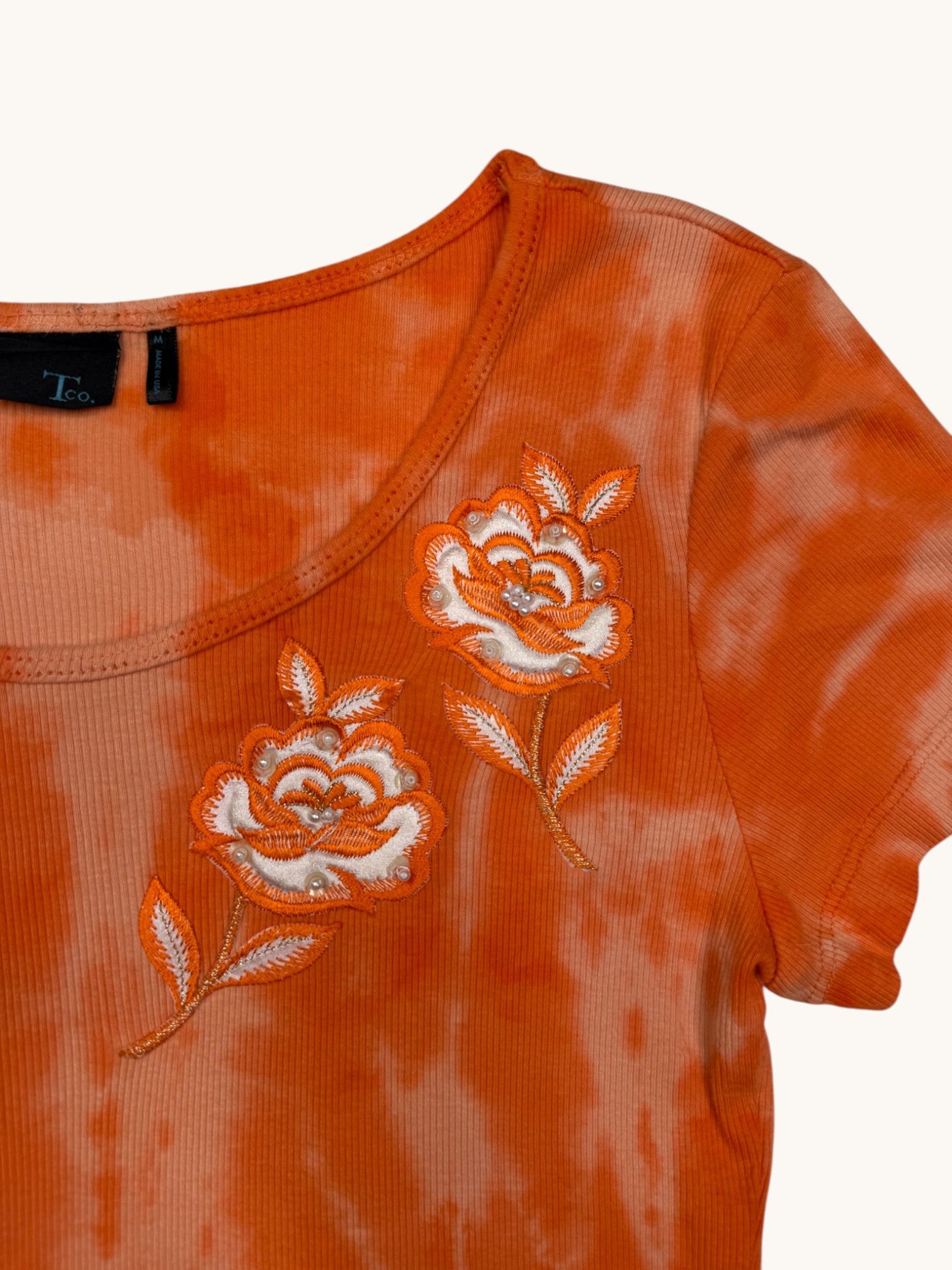 00s T Co. Orange Tie Dye Top - M