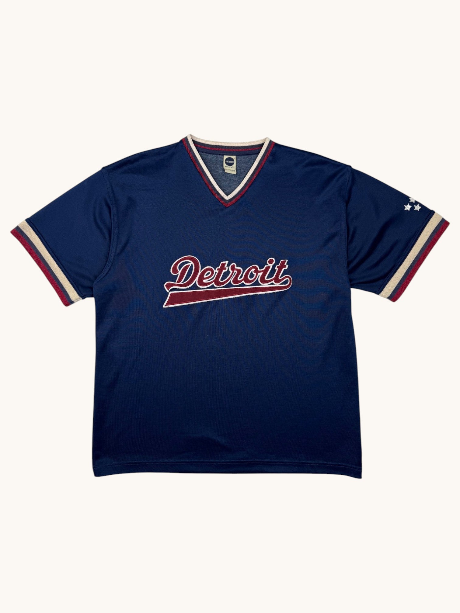 90s Blue Marlin Navy Detroit Jersey - M
