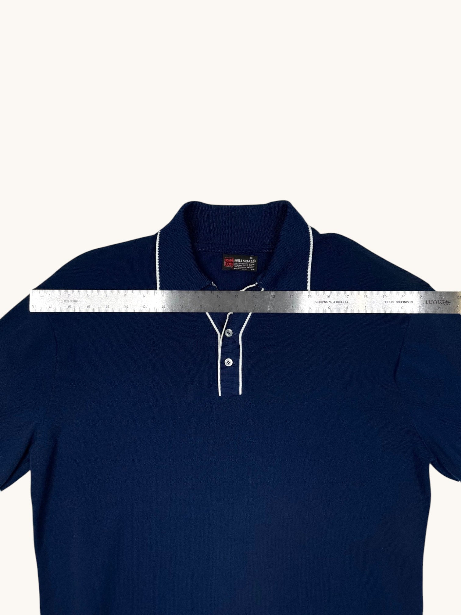 70s BANLON Navy Polo Top - XL