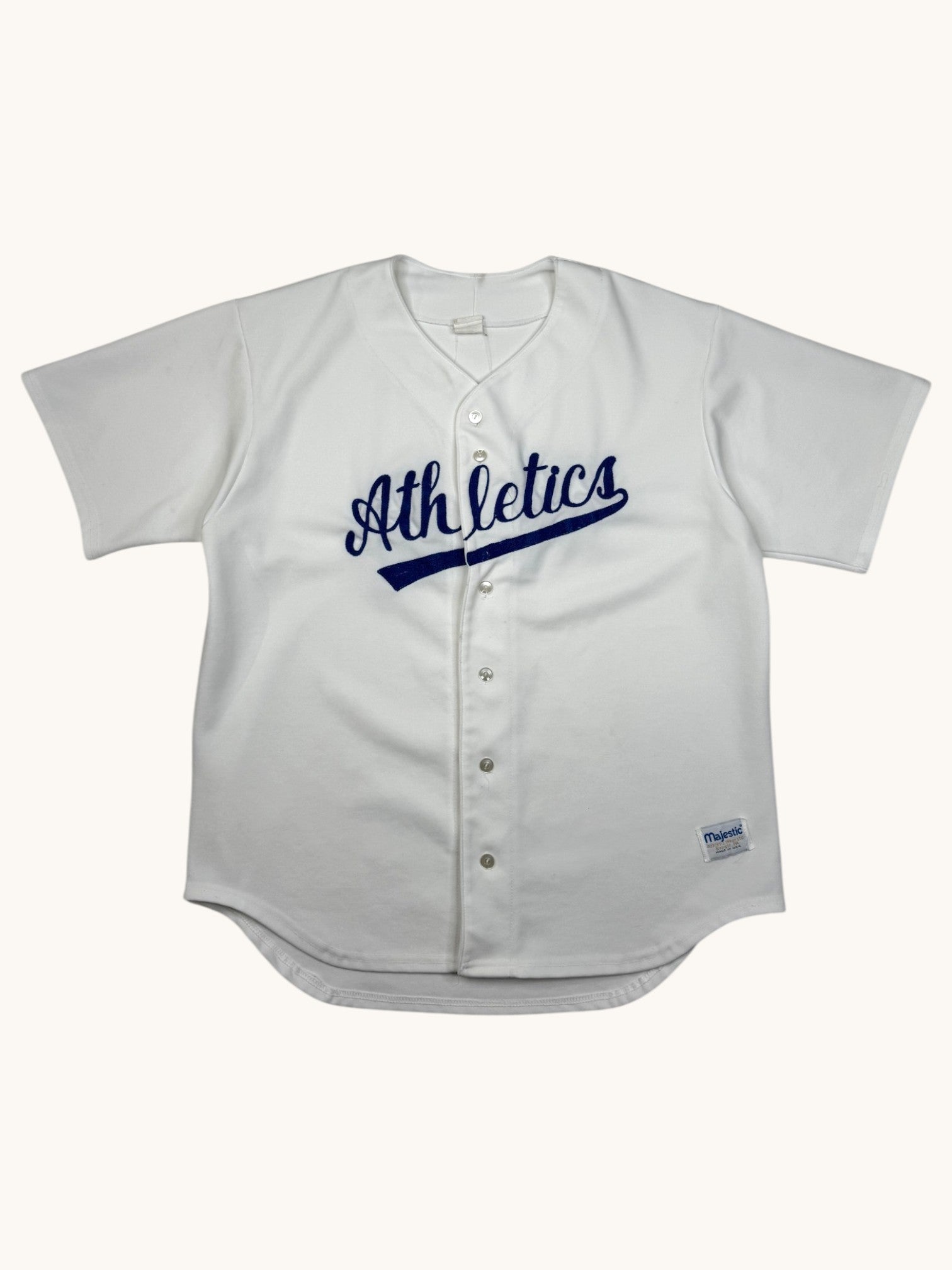 90s Majestic Athletics White Jersey