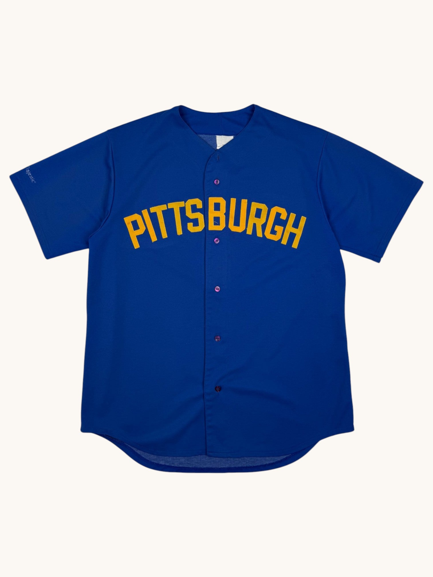 90s Majestic Pittsburgh Blue Baseball Jersey