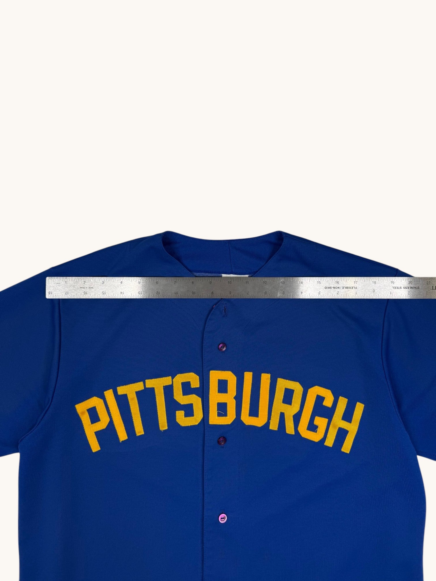 90s Majestic Pittsburgh Blue Baseball Jersey