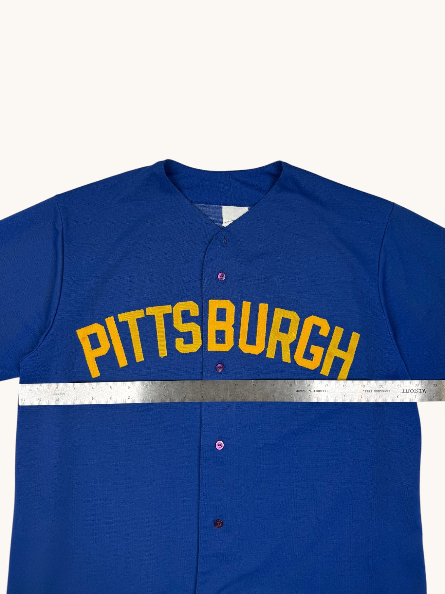 90s Majestic Pittsburgh Blue Baseball Jersey