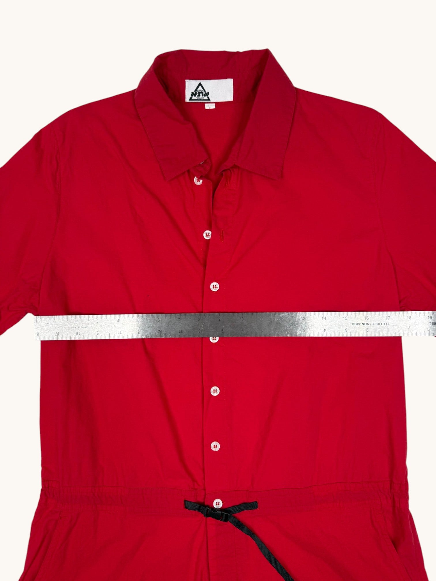 90s Ata Red Romper - L