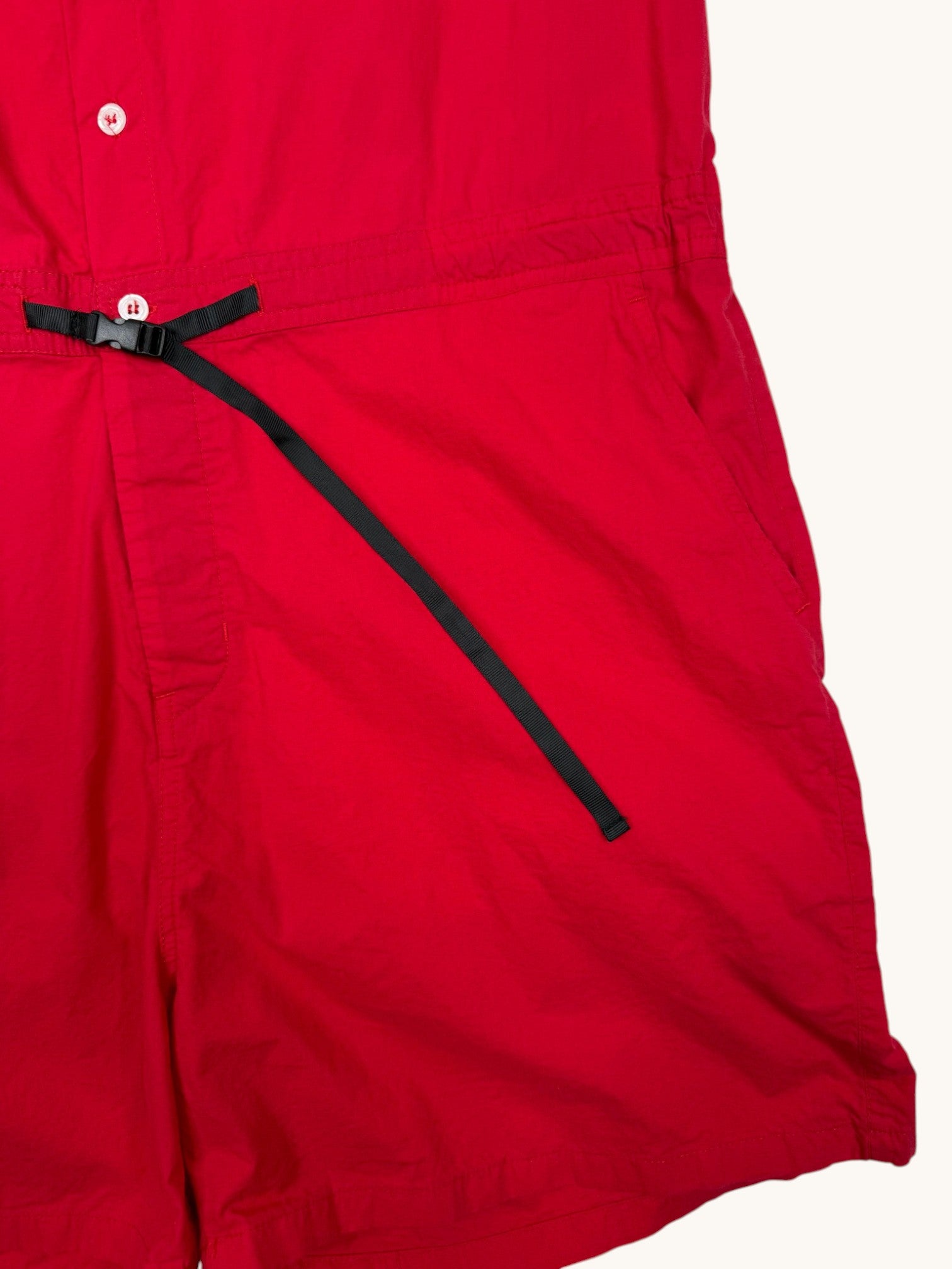 90s Ata Red Romper - L