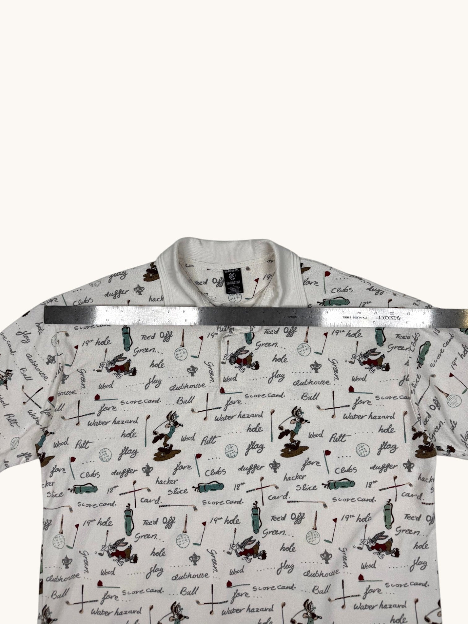 90s Warner Bros Looney Tunes Polo Shirt - XL