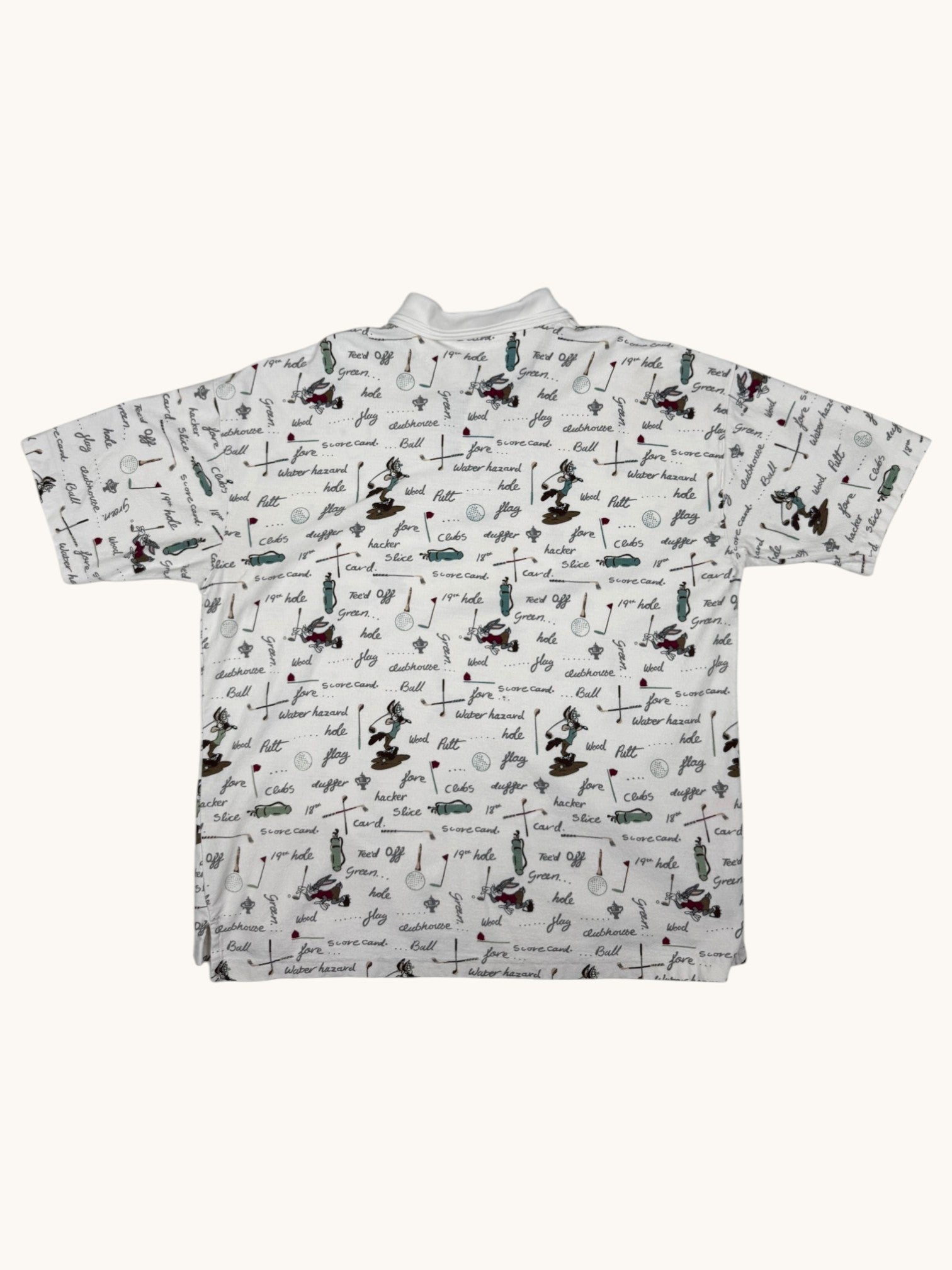 90s Warner Bros Looney Tunes Polo Shirt - XL